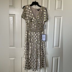 Brand new Gold Polkadot Dress